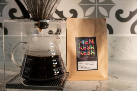 slow-drip coffee filter and menkeshkesh coffee bag